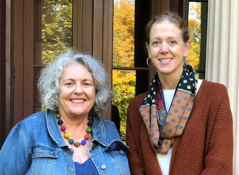 Barbara Silberman and Heidi Vaughan at the Forbes House Museum.