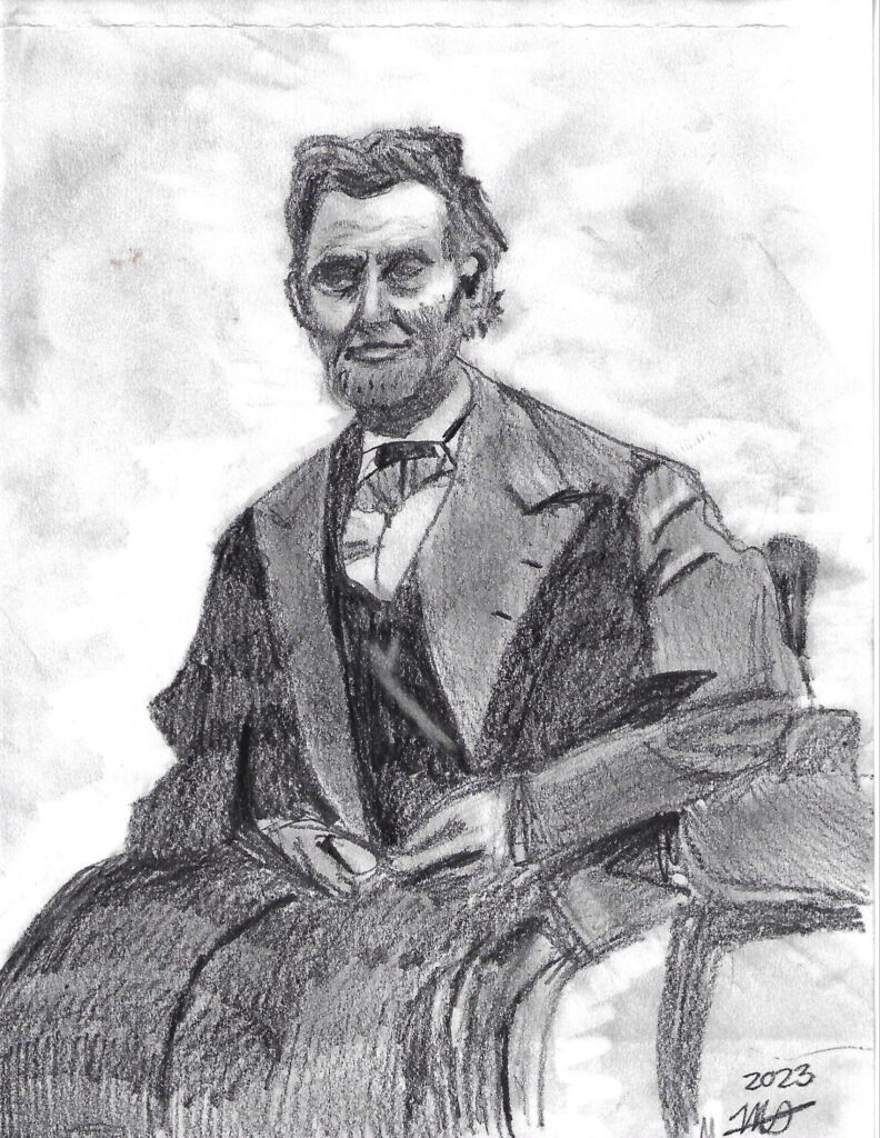 Maddie's winning portrait of Lincoln