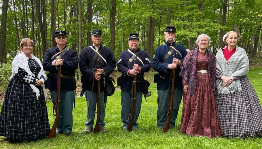 Reenactors-1400w Group of reenacters at Lincoln Day